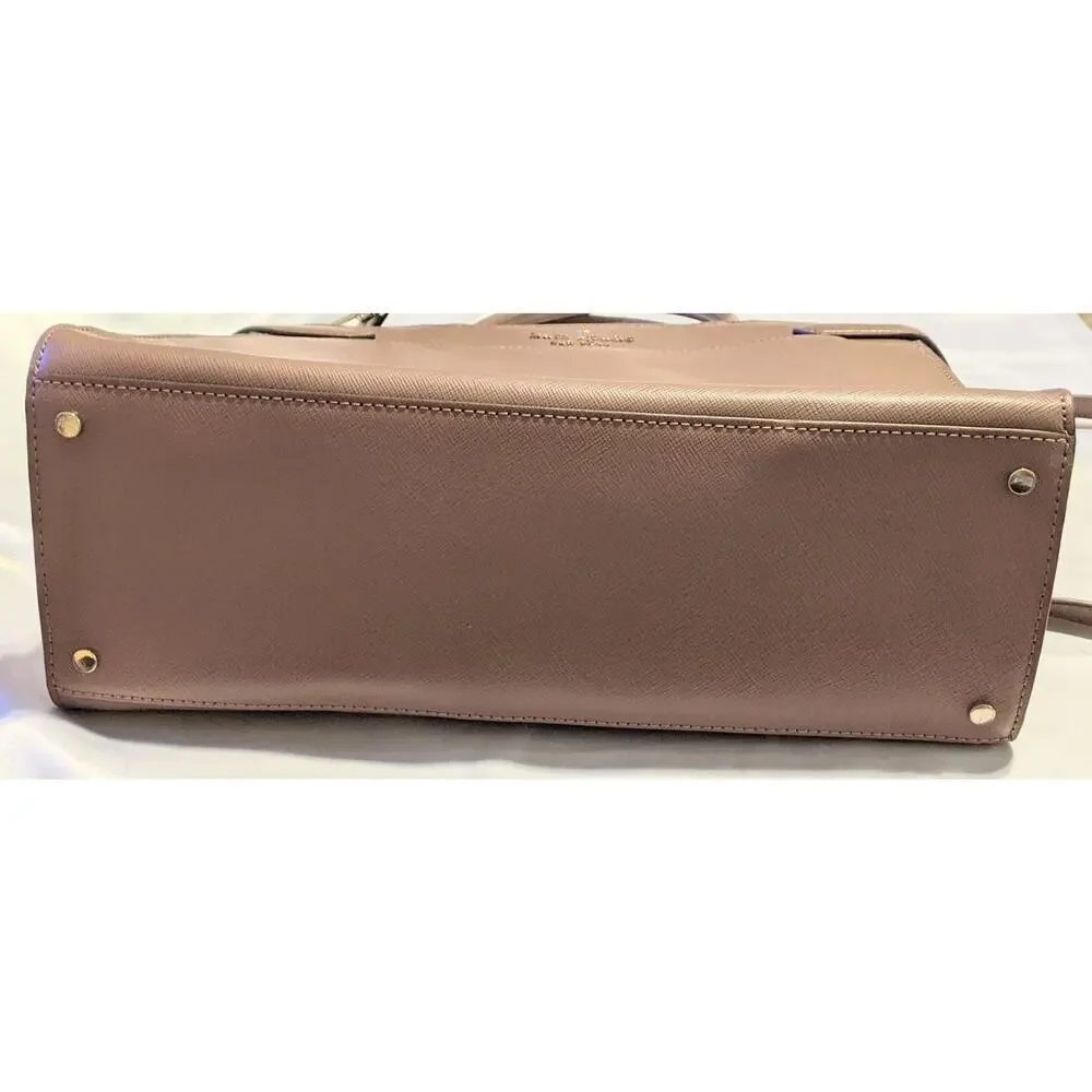 Kate Spade New York Staci Large Satchel Bag Dusk Cityscape Saffiano Leather EUC